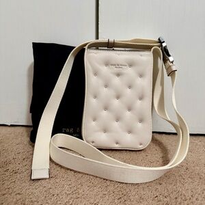 Rag & Bone White Phone Pouch